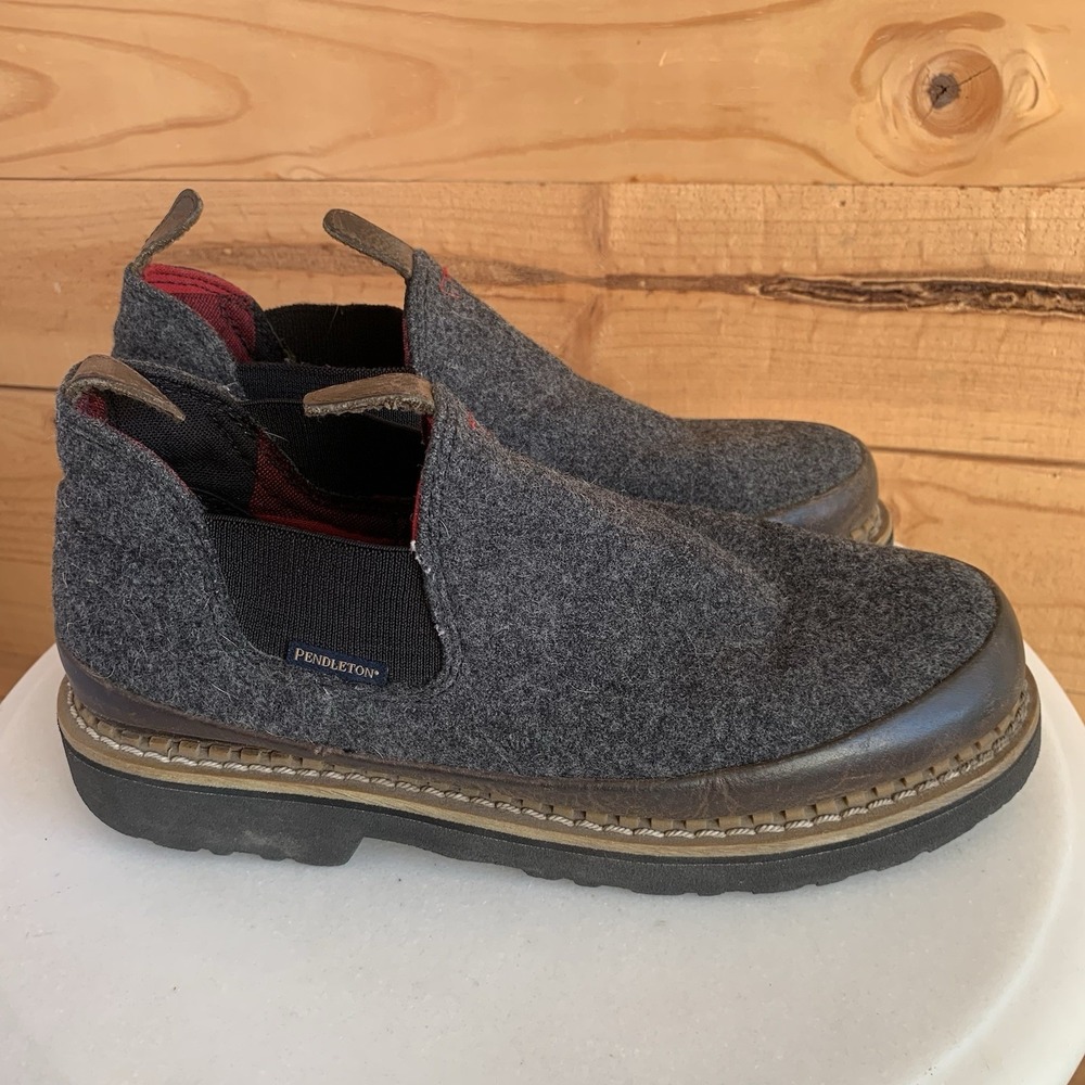 Pendleton‎ 8/40 Romeo Georgia Wool Leather Slip On Work Shoes Grunge Boho *Flaw*